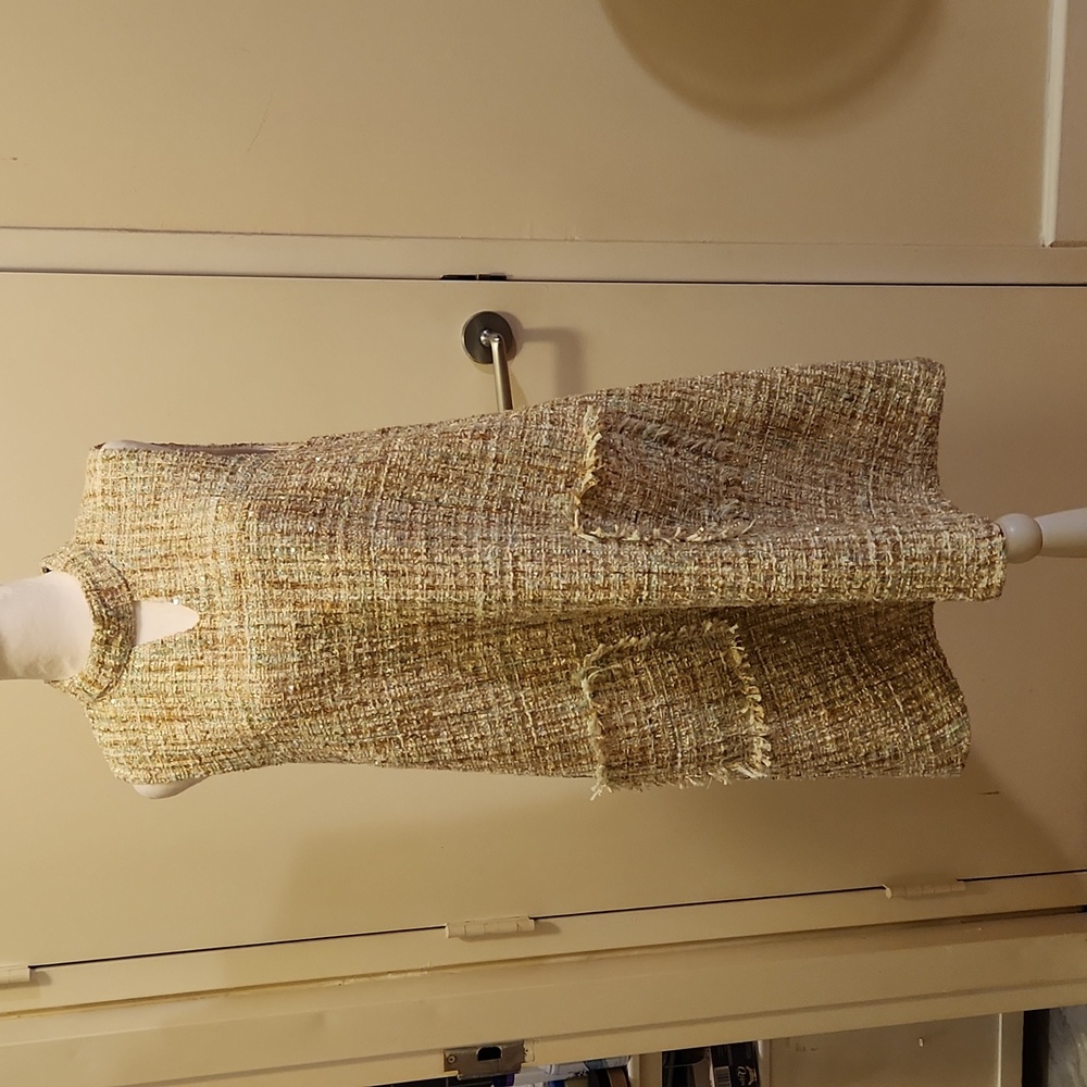 Faux leather miniskirt & Tweed Sleeveless Dress Sold Together - Picture 6 of 8